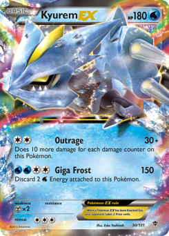 Kyurem-EX, Plasma Blast #30, Pokémon TCG card