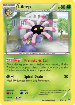 Lileep, Plasma Blast #3, Pokémon TCG card