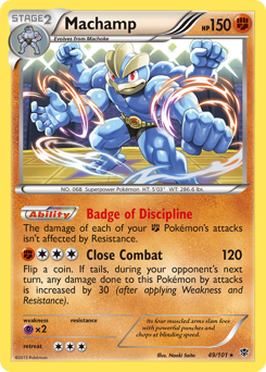 Machamp, Plasma Blast #49, Pokémon TCG card