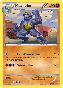 Machoke, Plasma Blast #48, Pokémon TCG card