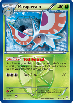 Masquerain, Plasma Blast #2, Pokémon TCG card