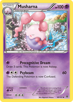 Musharna, Plasma Blast #40, Pokémon TCG card