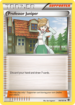 Professor Juniper, Plasma Blast #84, Pokémon TCG card