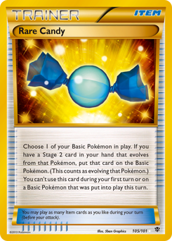 Rare Candy, Plasma Blast #105, Pokémon TCG card