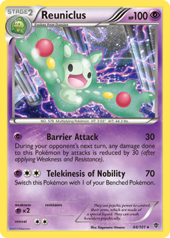 Reuniclus, Plasma Blast #44, Pokémon TCG card