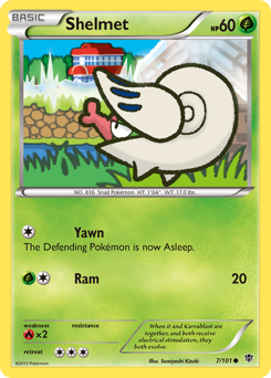 Shelmet, Plasma Blast #7, Pokémon TCG card