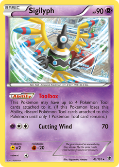 Sigilyph, Plasma Blast #41, Pokémon TCG card