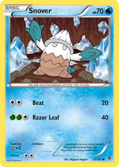 Snover, Plasma Blast #25, Pokémon TCG card