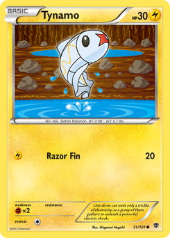Tynamo, Plasma Blast #31, Pokémon TCG card