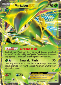 Virizion-EX, Plasma Blast #9, Pokémon TCG card
