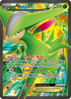 Virizion-EX, Plasma Blast #96, Pokémon TCG card
