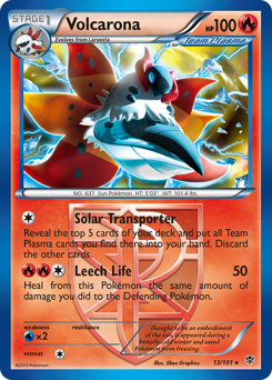 Volcarona, Plasma Blast #13, Pokémon TCG card