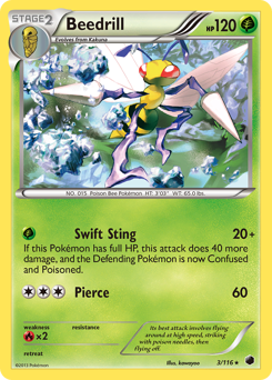 Beedrill, Plasma Freeze #3, Pokémon TCG card