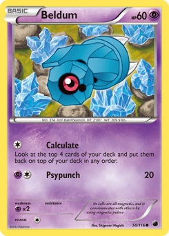 Beldum, Plasma Freeze #50, Pokémon TCG card