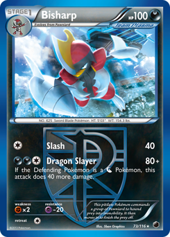 Bisharp, Plasma Freeze #73, Pokémon TCG card