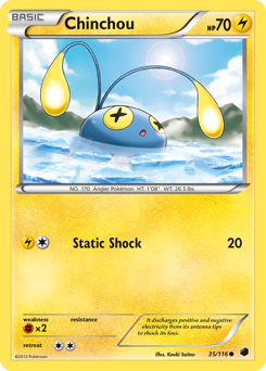 Chinchou, Plasma Freeze #35, Pokémon TCG card