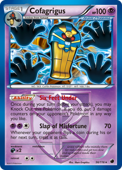 Cofagrigus, Plasma Freeze #56, Pokémon TCG card