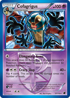 Cofagrigus, Plasma Freeze #57, Pokémon TCG card