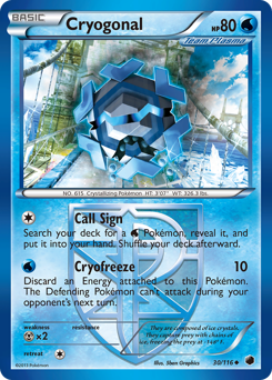 Cryogonal, Plasma Freeze #30, Pokémon TCG card