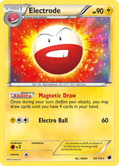 Electrode, Plasma Freeze #33, Pokémon TCG card
