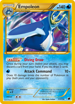 Empoleon, Plasma Freeze #117, Pokémon TCG card