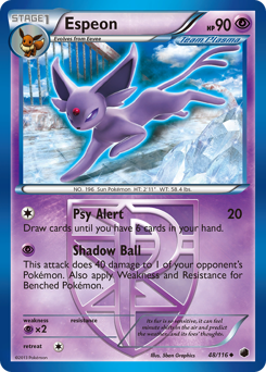 Espeon, Plasma Freeze #48, Pokémon TCG card
