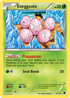 Exeggcute, Plasma Freeze #4, Pokémon TCG card