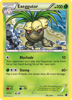 Exeggutor, Plasma Freeze #5, Pokémon TCG card