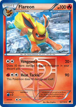 Flareon, Plasma Freeze #12, Pokémon TCG card