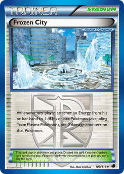 Frozen City, Plasma Freeze #100, Pokémon TCG card