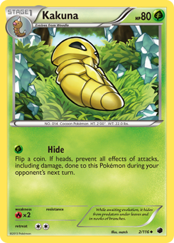 Kakuna, Plasma Freeze #2, Pokémon TCG card