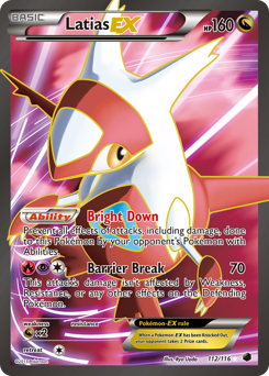 Latias-EX, Plasma Freeze #112, Pokémon TCG card