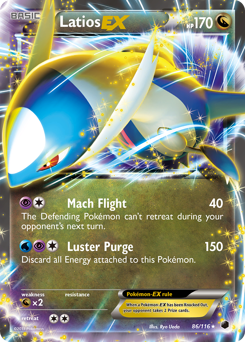 Latios-EX, Plasma Freeze #86, Pokémon TCG card