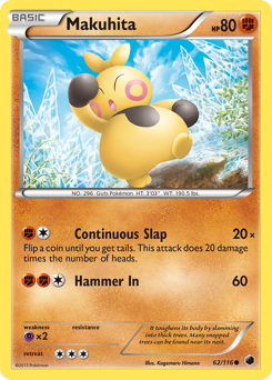 Makuhita, Plasma Freeze #62, Pokémon TCG card