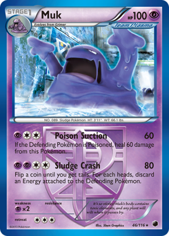Muk, Plasma Freeze #46, Pokémon TCG card