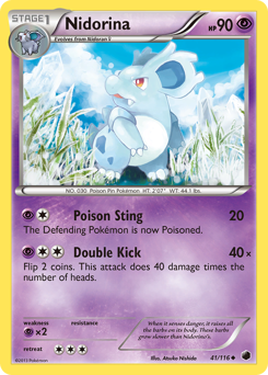 Nidorina, Plasma Freeze #41, Pokémon TCG card