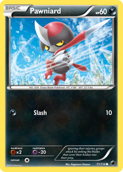 Pawniard, Plasma Freeze #71, Pokémon TCG card