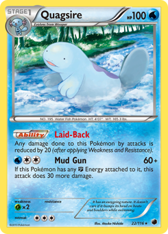 Quagsire, Plasma Freeze #22, Pokémon TCG card