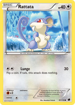 Rattata, Plasma Freeze #87, Pokémon TCG card