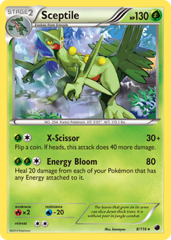Sceptile, Plasma Freeze #8, Pokémon TCG card