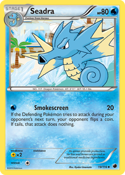 Seadra, Plasma Freeze #19, Pokémon TCG card