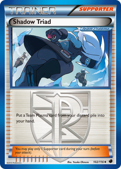 Shadow Triad, Plasma Freeze #102, Pokémon TCG card
