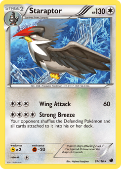 Staraptor, Plasma Freeze #97, Pokémon TCG card