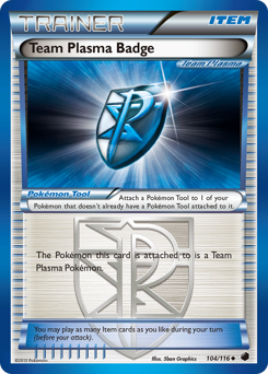 Team Plasma Badge, Plasma Freeze #104, Pokémon TCG card