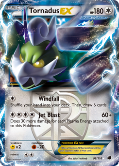 Tornadus-EX, Plasma Freeze #98, Pokémon TCG card