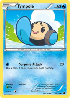 Tympole, Plasma Freeze #24, Pokémon TCG card