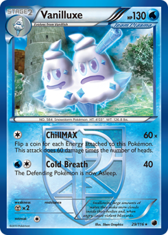 Vanilluxe, Plasma Freeze #29, Pokémon TCG card