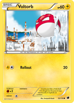 Voltorb, Plasma Freeze #32, Pokémon TCG card