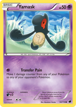 Yamask, Plasma Freeze #54, Pokémon TCG card