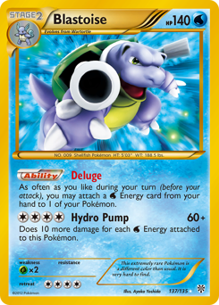 Blastoise, Plasma Storm #137, Pokémon TCG card